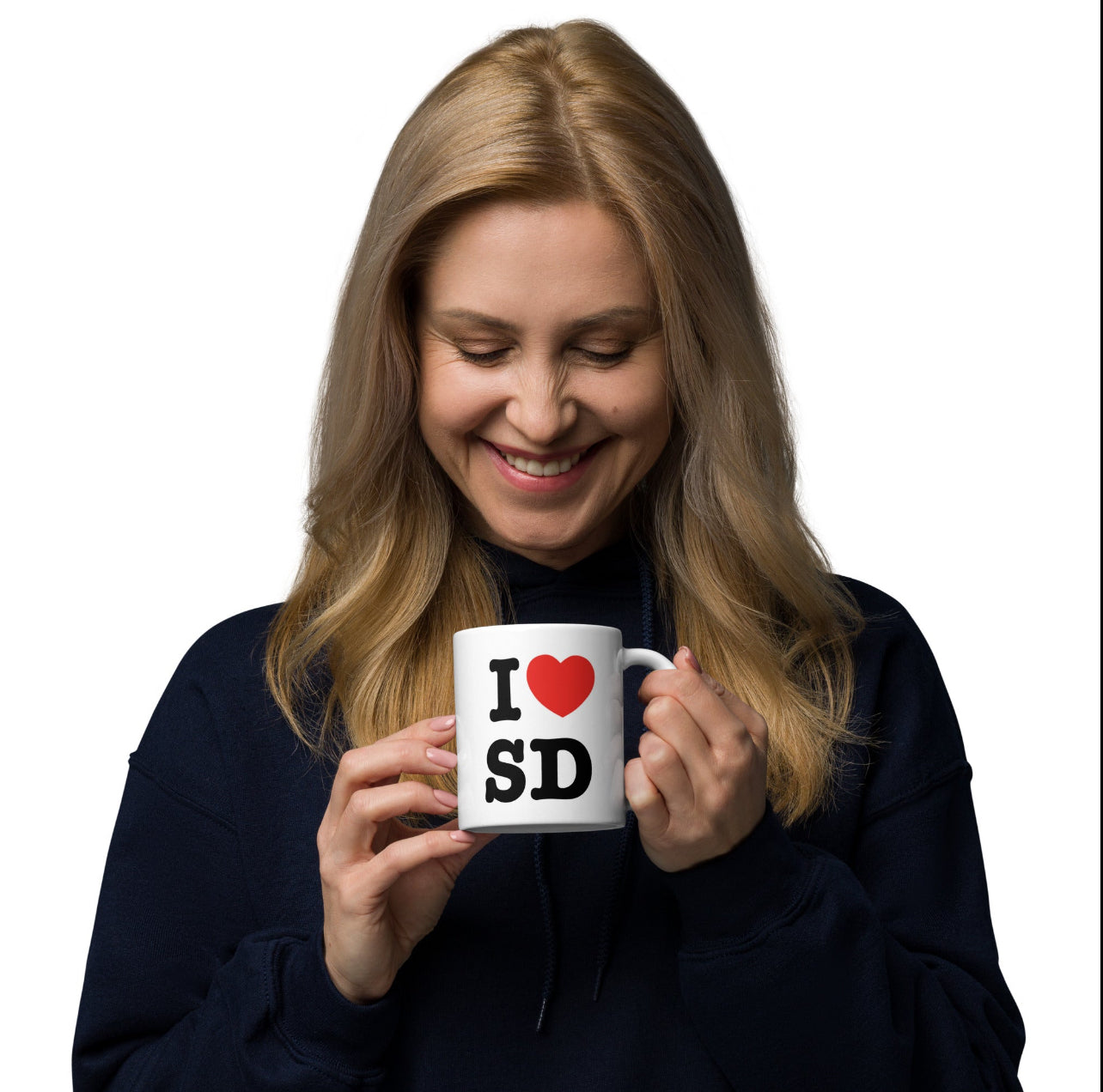 White I <3 SD Mug